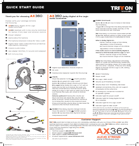 Handleiding Tritton AX 360 Headset