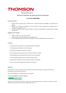 Mode d’emploi Thomson OW-DT05 Pèse-personne