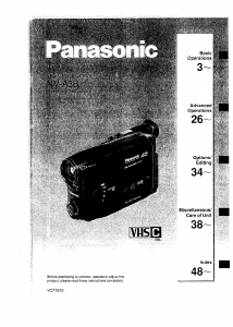 Manual Panasonic NV-A3B Camcorder
