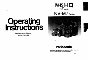 Manual Panasonic NV-M7B Camcorder