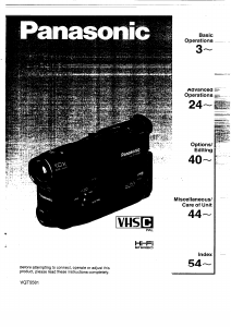 Manual Panasonic NV-R30B Camcorder