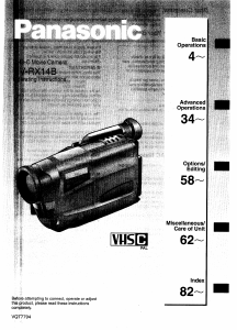 Manual Panasonic NV-RX14B Camcorder