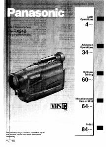 Manual Panasonic NV-RX24B Camcorder