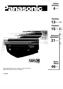 Manual Panasonic NV-S8B Camcorder
