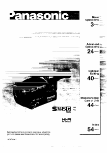 Manual Panasonic NV-S70B Camcorder