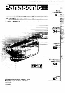 Manual Panasonic NV-VX9B Camcorder