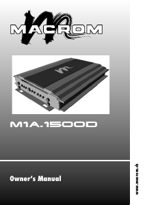 Handleiding Macrom M1A.1500D Autoversterker