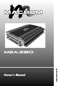 Manual Macrom M2A.290 Car Amplifier