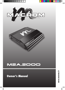 Bedienungsanleitung Macrom M2A.2000 Autoverstärker