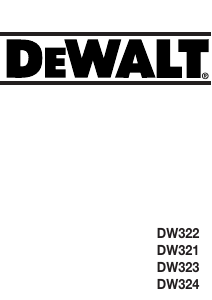 Manuale DeWalt DW321 Seghetto alternativo