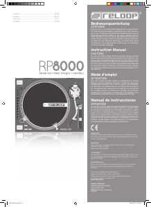 Manual de uso Reloop RP-8000 Giradiscos