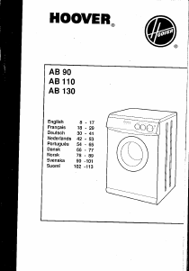 Brugsanvisning Hoover AB 130/021 Vaskemaskine