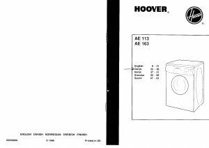 Brugsanvisning Hoover AE 113/071 Vaskemaskine