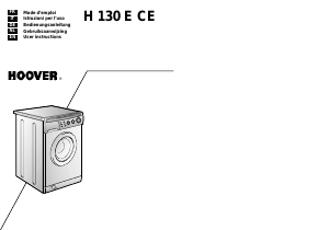 Manual Hoover H130 E CE Washing Machine