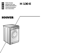 Manual Hoover H130 E DE Washing Machine