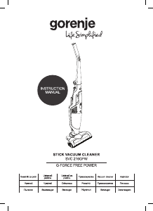 Manual Gorenje SVC216GFW Aspirator