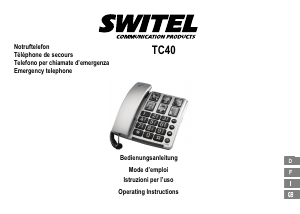 Mode d’emploi Switel TC40 Téléphone