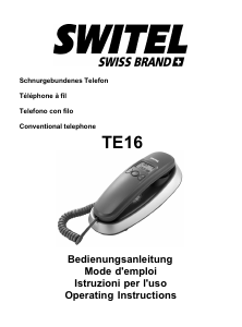 Bedienungsanleitung Switel TE16 Telefon