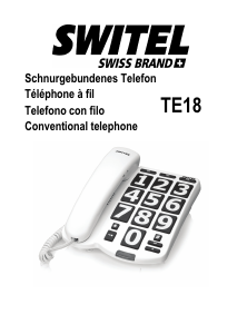 Manuale Switel TE18 Telefono