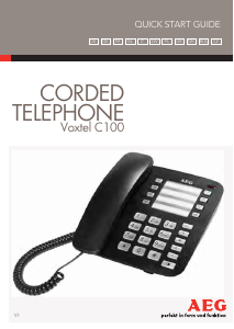 Manuale AEG Voxtel C100 Telefono
