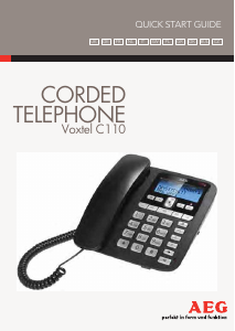 Bruksanvisning AEG Voxtel C110 Telefon
