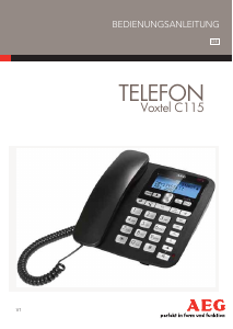 Bedienungsanleitung AEG Voxtel C115 Telefon