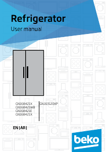 Handleiding BEKO GN168421E Koel-vries combinatie