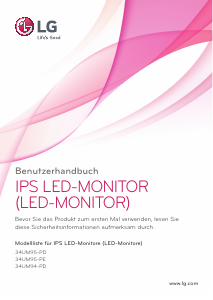 Bedienungsanleitung LG 34UM94-PD LED monitor