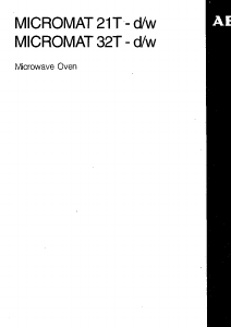 Manual AEG Micromat 32 TW Microwave