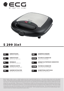 Bedienungsanleitung ECG S 299 3in1 Waffeleisen