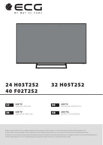 Manuál ECG 24 H03T2S2 LED televize