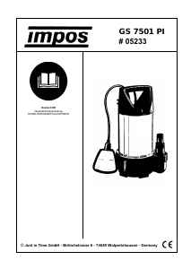 Bedienungsanleitung Impos GS 7501 PI Gartenpumpe