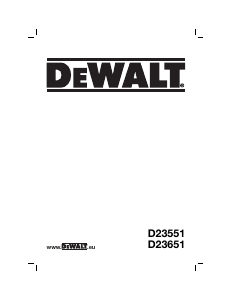 Bruksanvisning DeWalt D23551 Sirkelsag