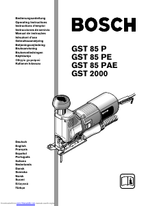 Manual Bosch GST 85 P Serra de recortes