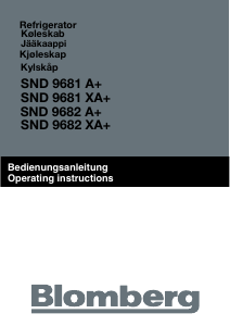 Bruksanvisning Blomberg SND 9682 A+ Kjøleskap