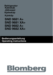 Bruksanvisning Blomberg SND 9681 XA+ Kjøleskap