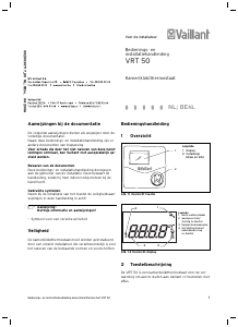 Handleiding Vaillant VRT 50 Thermostaat