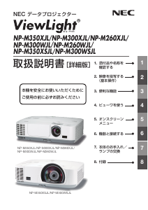 説明書 日本電気 NP-M260WJL ViewLight プロジェクター