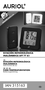 Manual de uso Auriol IAN 315163 Estación meteorológica