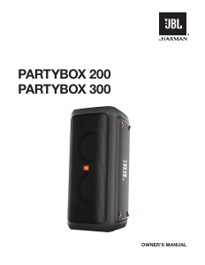 Manual JBL PartyBox 200 Speaker