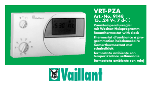 Bedienungsanleitung Vaillant VRT PZA Thermostat