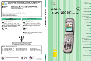 Manual NTT Docomo FOMA N901iC Mobile Phone