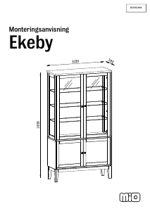 Brugsanvisning Mio Ekeby Vitrineskab