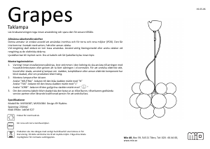 Rokasgrāmata Mio Grapes Lampa