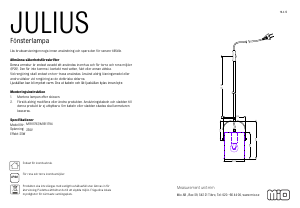 사용 설명서 Mio Julius 램프