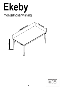 Használati útmutató Mio Ekeby Ebédlőasztal