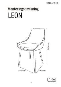Manual Mio Leon Scaun