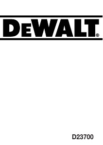 Mode d’emploi DeWalt D23700 Scie circulaire