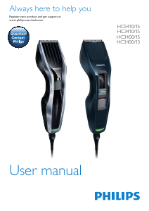 Manual Philips HC3410 Aparador de cabelo