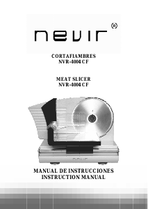 Manual de uso Nevir NVR-4004 CF Cortafiambres